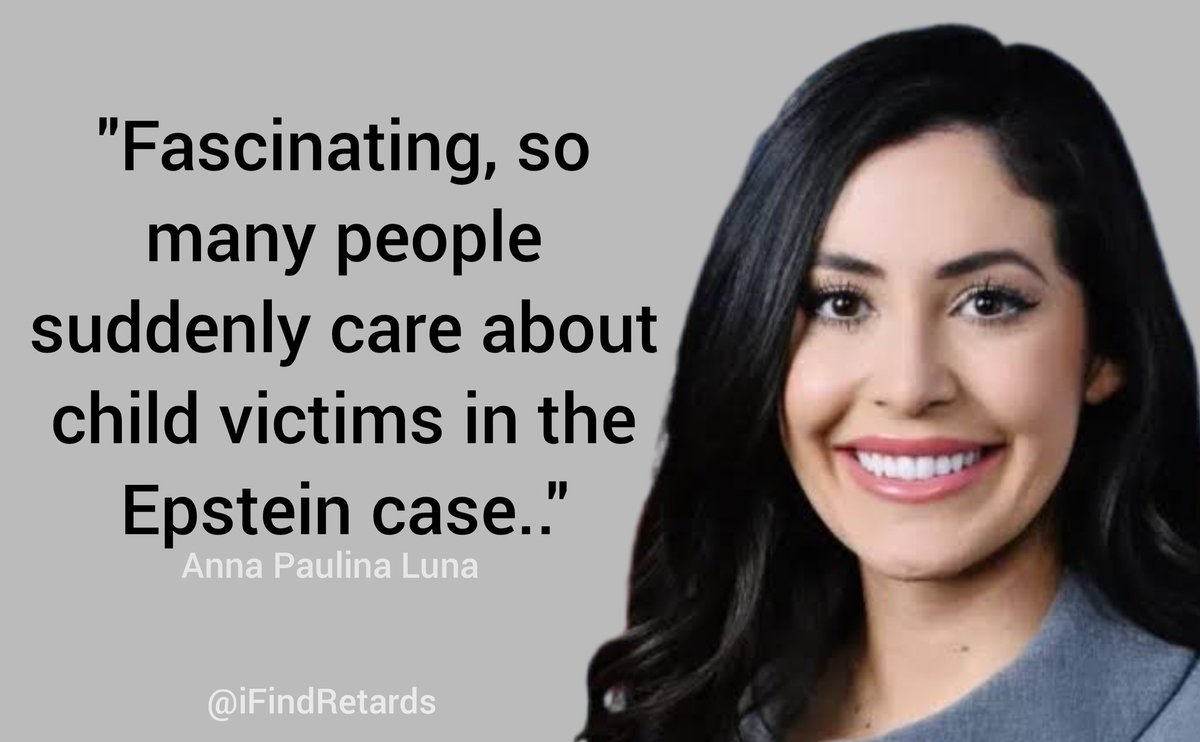 Retard Finder (@ifindretards) on Twitter photo <a href="/RepLuna/">Rep. Anna Paulina Luna</a> <a href="/RepLuna/">Rep. Anna Paulina Luna</a>