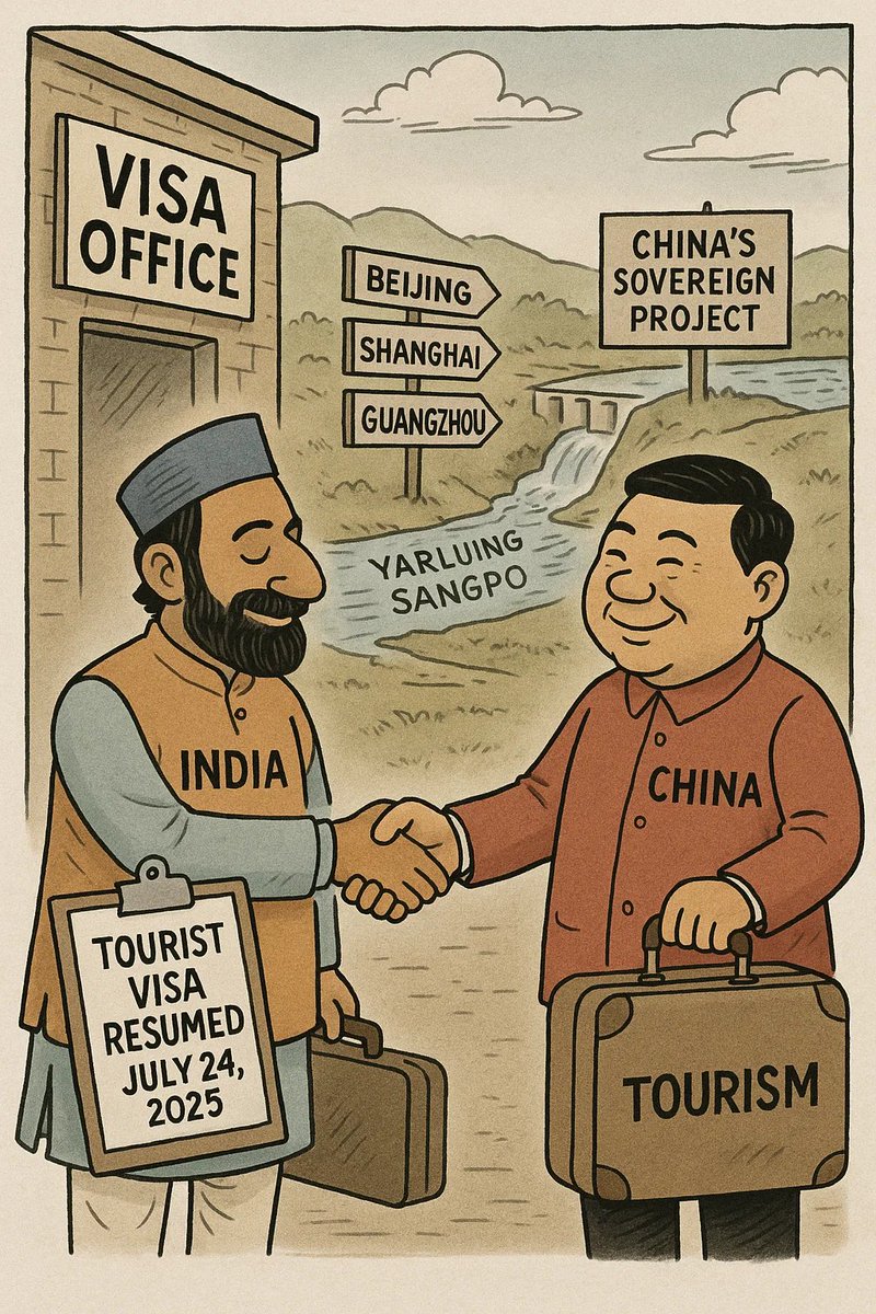 After 5 years, India reopens tourist visas for Chinese nationals. Step toward healing ties strained since the 2020 Galwan clash. #IndiaChina #Tourism
#HariHaraVeeraMallu #ValueBasedParenting
#SelfControl #StayPositive #BlockBusterHHVM  thehindu.com/news/national/…