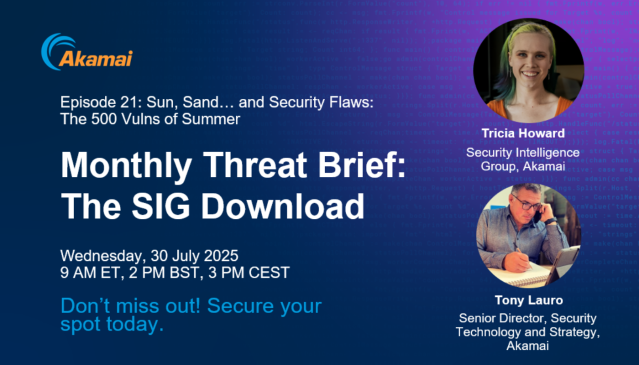 TonyLauro's tweet photo. Hey friends! From zero-days to sunburnt servers, we’re diving into what’s trending in cyber risk this summer! Check me out on the latest episode of the @Akamai SIG Podcast! Register now! @Akamai https://t.co/tIz1E2cUxE https://t.co/5Zz9M6nnuB