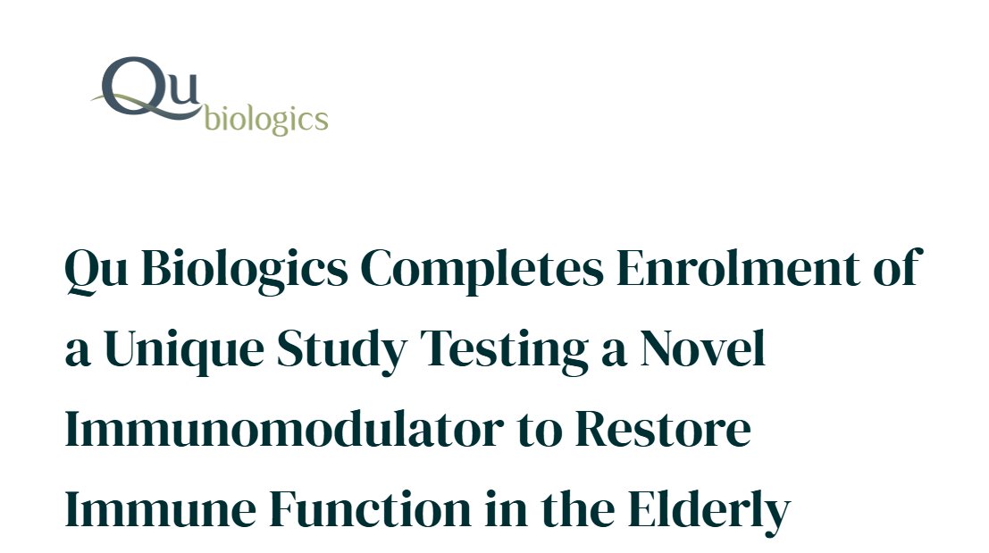 TimePieChina's tweet image. 72 participants enrolled—@QuBiologics is set to launch its Phase 2 trial, evaluating the ability of its first-in-class immunomodulator QBKPN SSI to restore innate #immunity in adults aged 65 and older.
globenewswire.com/news-release/2…