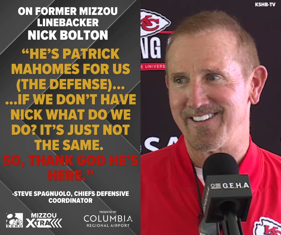 BenArnetKOMU's tweet image. As Chiefs Camp starts in St. Joe this week, former #Mizzou star @_nickbolton2 continues to be an indispensable part of the Chiefs defense.