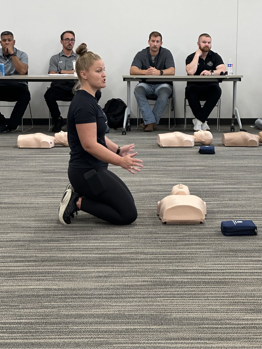 ConsolFootball's tweet image. We had some knowledge dropped today by @Coach_Rod16 speaking on Tough Conversations, and @AMCHSAT with CPR at the opening @CSISD Coaches inservice! 📚🧠 #TheFlagship