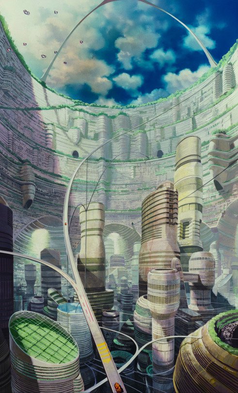 gen_ghibli's tweet image. #EscenariosGhibli La ciudad futurista, en &apos;On Your Mark&apos; (Hayao Miyazaki, 1995).