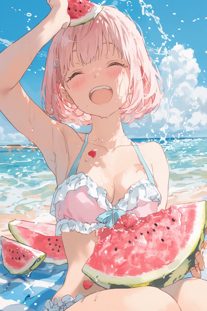 #割れなくてもいいよスイカ割り生成ゲーム

たぶん手でわって食べてるwwwww