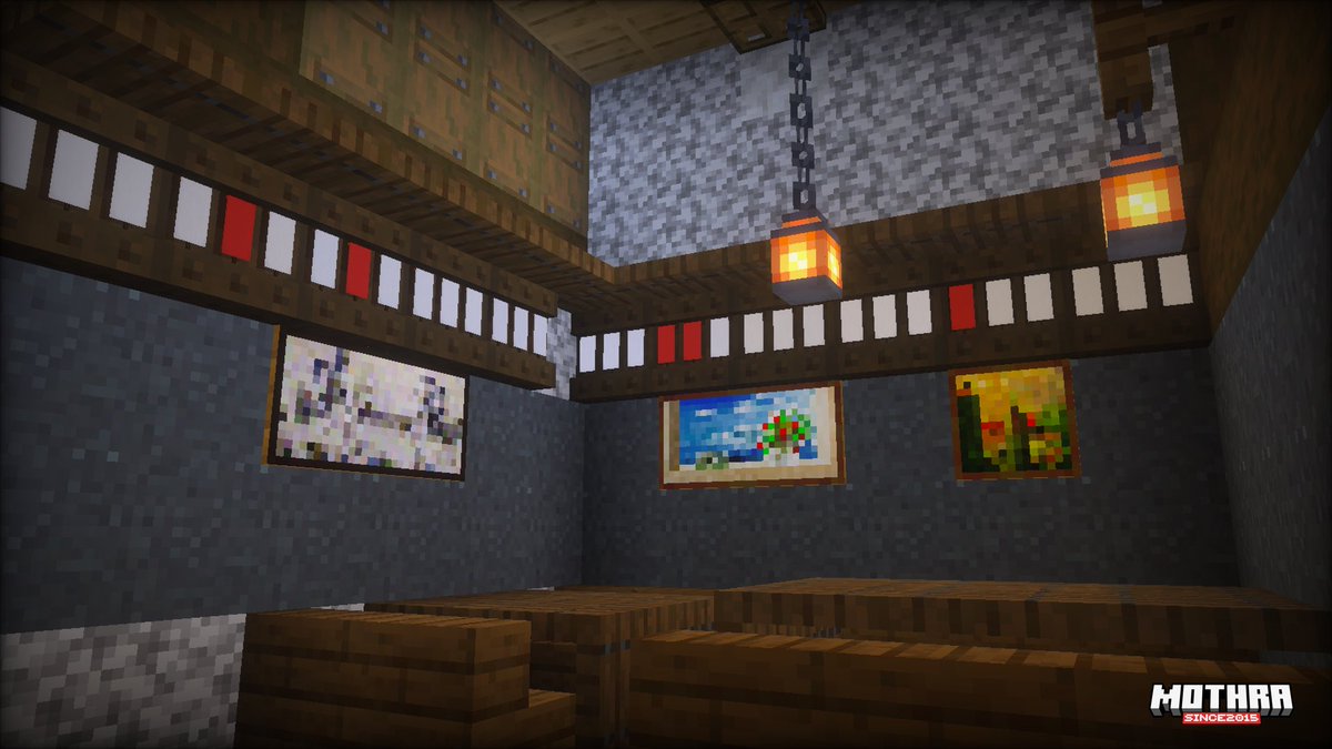 Mothra090900's tweet image. 棚&amp;amp;旗
居酒屋のお品書き

#Minecraft