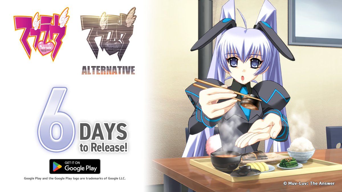 aNCHOR_Games_EN's tweet image. 📢 6 DAYS to Release!
The Android versions of "Muv-Luv" and "Muv-Luv Alternative" will launch on July 29, 2025!
*iOS versions will follow at a later date
*Release times may vary by region
#MuvLuv