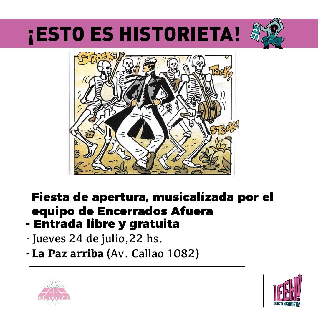 Con películas y un fiestón, mañana empieza ¡ESTO ES HISTORIETA! un festival lleno de propuestas entre proyecciones, música y humor en vivo, una feria de cómics, mesas y mucho más.  Acá la invitación a la fiesta y el link a la gacetilla con la programación docs.google.com/document/d/18I…