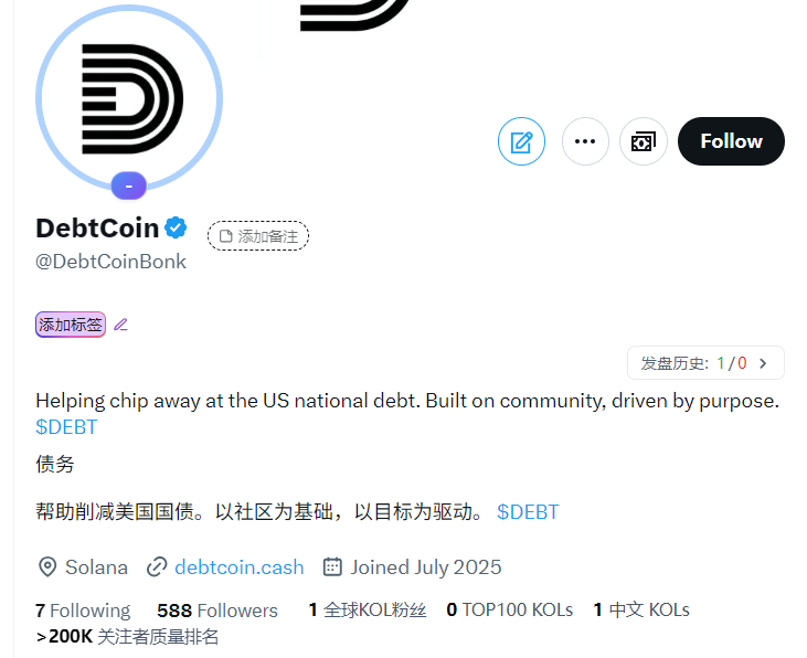GG_ZZ_007's tweet photo. 2025年7月24日：
名称：Debt(DebtCoin)
CA：vLieQF5eDqUuuk8RzRaqgAHkXr7bSEBZaWk9Zfibonk
叙事：债务币。

名称：PUGCOIN
CA：CrtMFeZt2ujASqKoiJ2uD2rP2EPqWN6PJ5LutgaEbonk
叙事：OpenAI 文档中提及。 https://t.co/yZsDt3bVjd