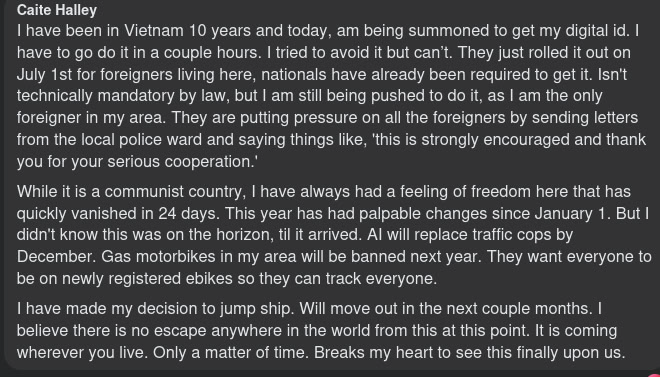 A comment I received on facebook.