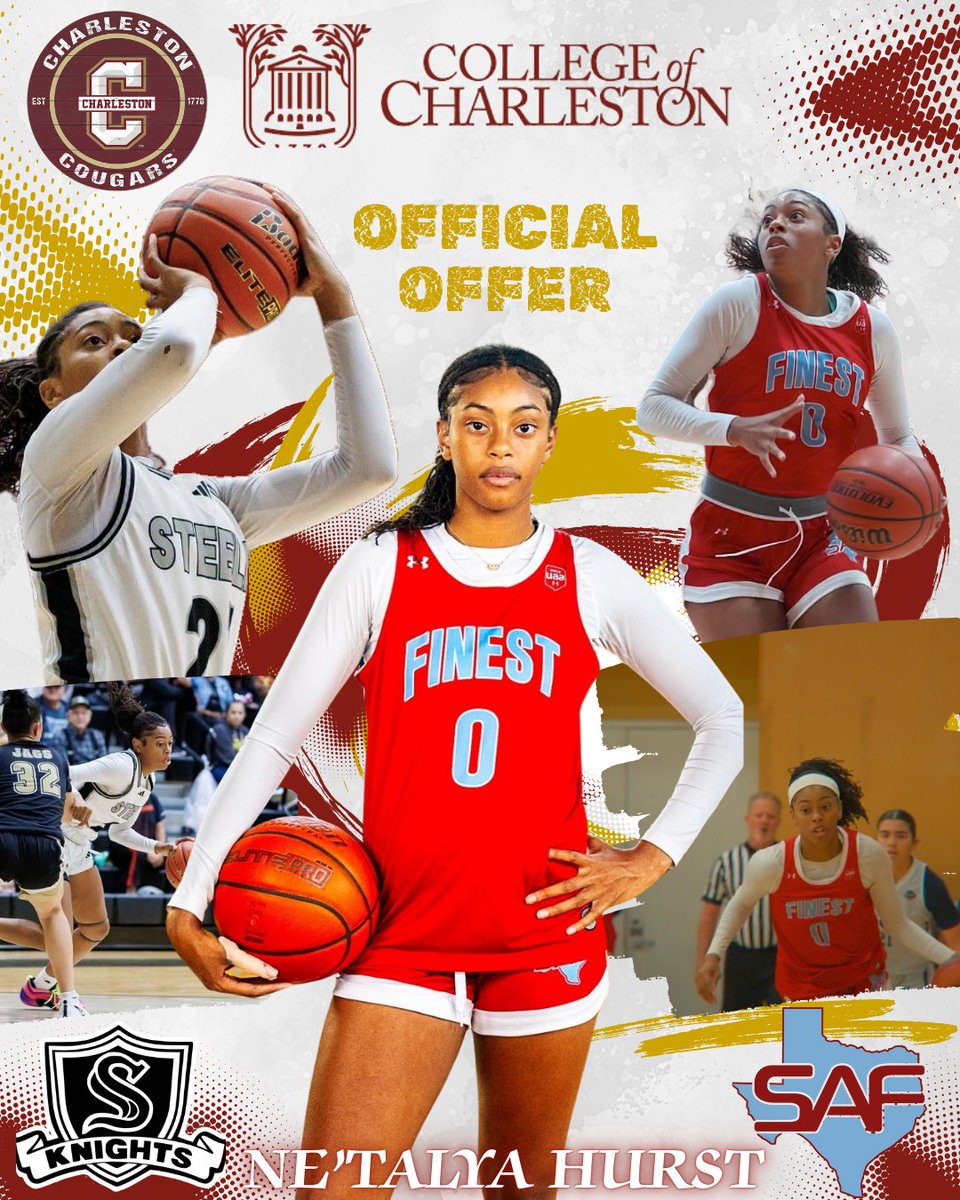 Ne’talya Hurst (@nehurst) on Twitter photo Thank you, <a href="/coachschneider5/">Randy Schneider</a>, and staff at College of Charleston <a href="/CofCWBB/">Charleston Women’s Hoops</a> for believing in me with my 1st official offer! 🙌🏽 ❤️🏀 Thank you to everyone who helped me get to this point <a href="/SAFinestbball/">SA Finest Basketball</a>
<a href="/_3Generations/">3G Game Essentials</a> <a href="/bbetterperform/">B-Better Performance</a> <a href="/slkbasketball/">Steele Girls Bball</a> Thank you, <a href="/coachschneider5/">Randy Schneider</a>, and staff at College of Charleston <a href="/CofCWBB/">Charleston Women’s Hoops</a> for believing in me with my 1st official offer! 🙌🏽 ❤️🏀 Thank you to everyone who helped me get to this point <a href="/SAFinestbball/">SA Finest Basketball</a>
<a href="/_3Generations/">3G Game Essentials</a> <a href="/bbetterperform/">B-Better Performance</a> <a href="/slkbasketball/">Steele Girls Bball</a>