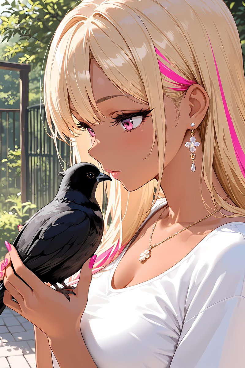 fffr_ai's tweet image. カラス🐦‍⬛が止まったようです👀

多分…カラス…(?)
なんかの黒い鳥です🦆

#AIart 
#AIイラスト