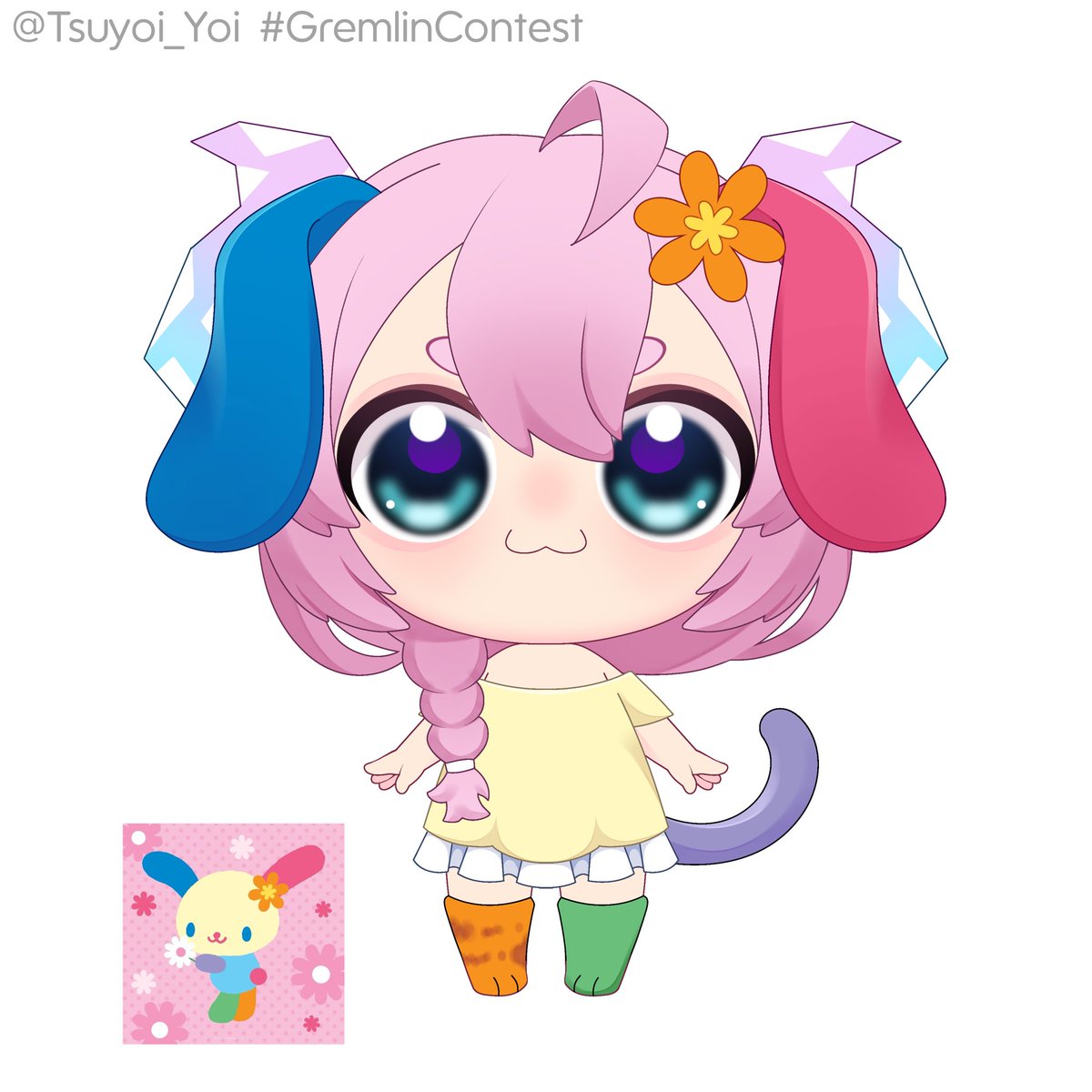 Tsuyoi_Yoi's tweet image. Fan desing for @chibidokii 💖💖
✨| #gremlincontest