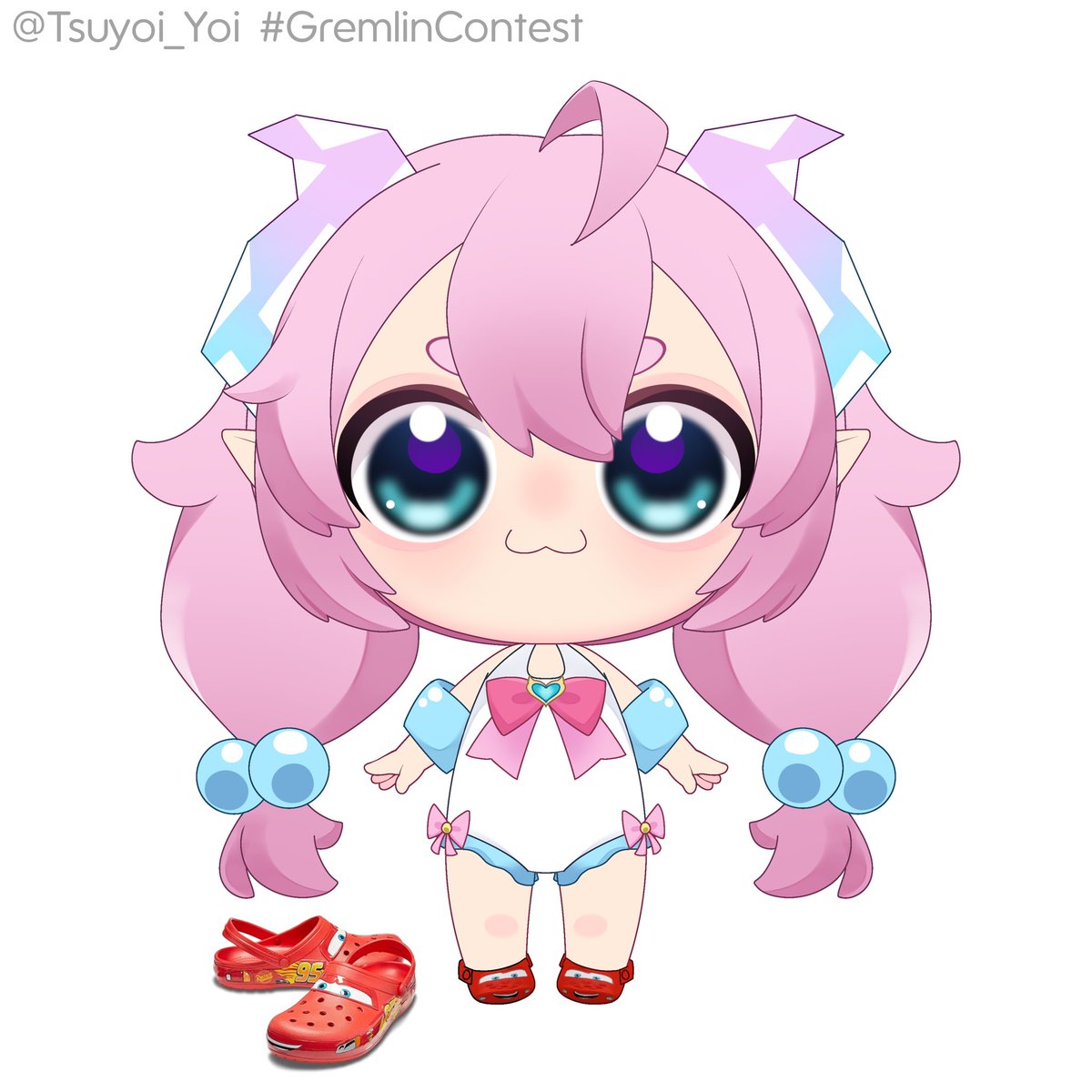 Tsuyoi_Yoi's tweet image. Fan desing for @chibidokii 💖💖
✨| #gremlincontest