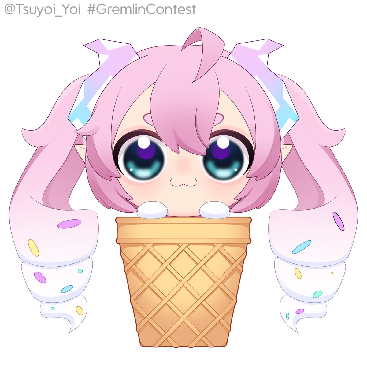 Tsuyoi_Yoi's tweet image. Fan desing for @chibidokii 💖💖
✨| #gremlincontest