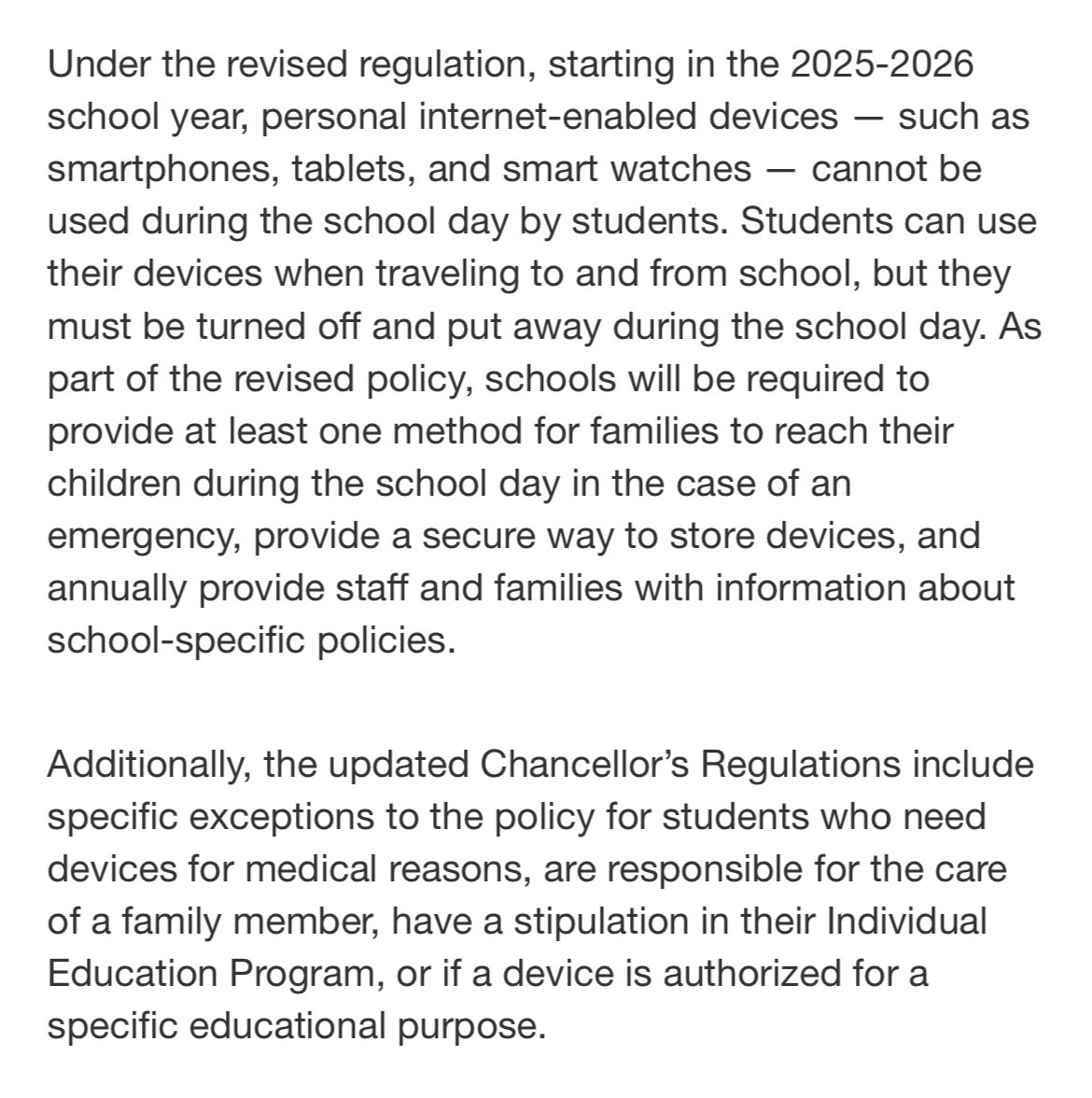 teachbk's tweet image. Cell phone ban in NYC schools 

nyc.gov/office-of-the-…