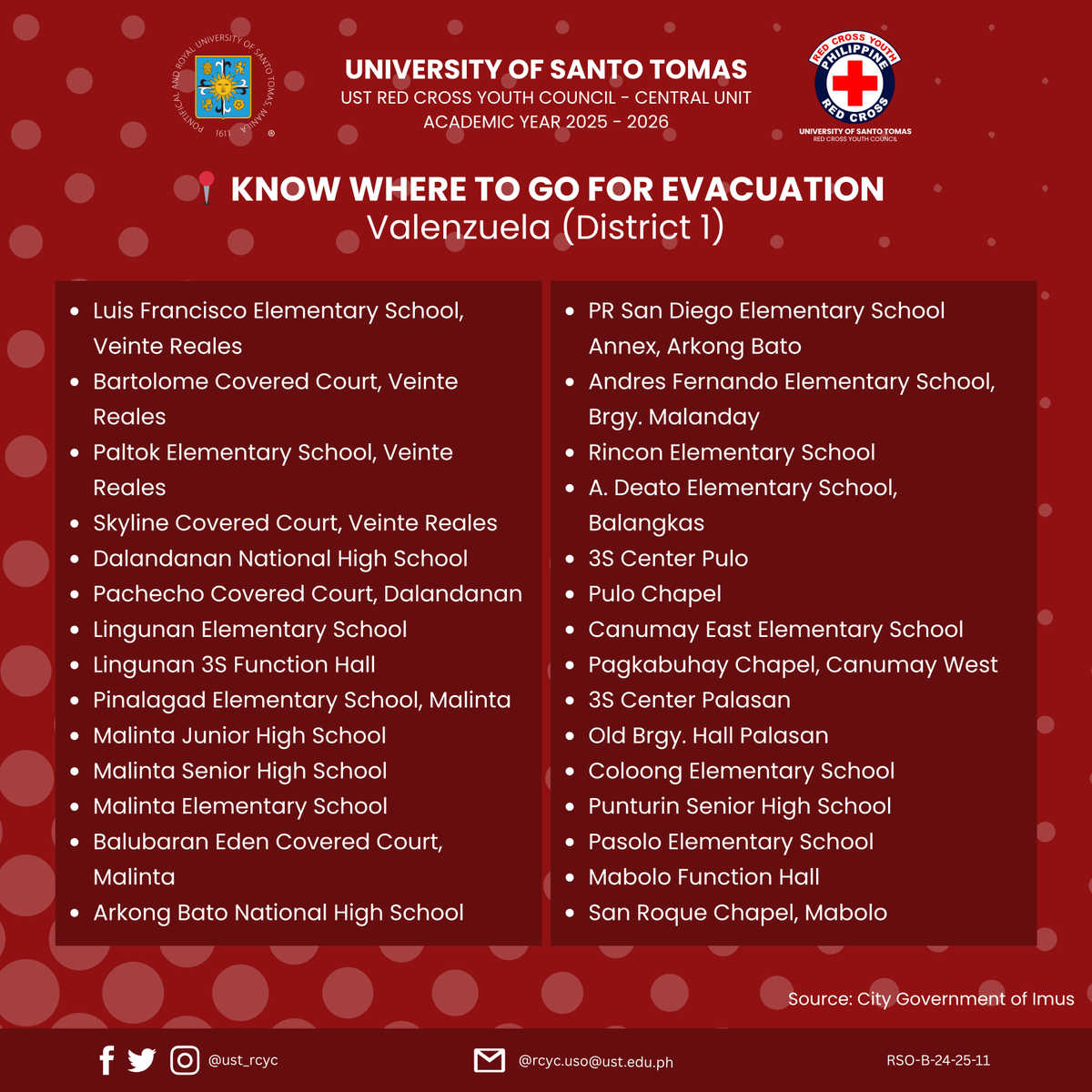 UST_RCYC's tweet photo. 🚨In these trying times, the public is advised to stay vigilant and alert.

As precautionary measures, it is necessary to prepare a handy go bag and to take note of the evacuation centers near you.

📞Our page is still open for all Thomasians needing remote first aid services. https://t.co/p8IUJMWr3d