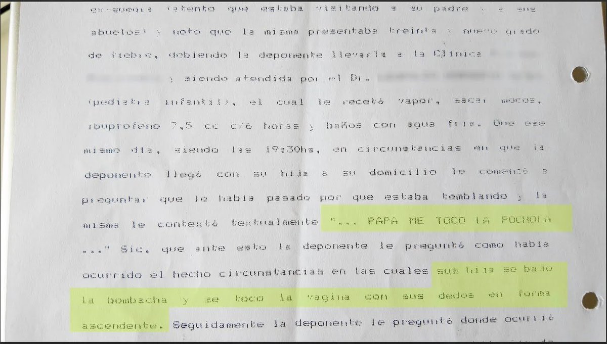 MartnPeiretti1's tweet image. 🟥❎⚠️Nicolás Marquez, orador en la Derecha Fest,referente Libertario,quien como consta en la denuncia, violó a su hijita en su momento de 3 años y medio. Acá está parte de la causa y las declaraciones de la nenita: "Papá me tocó la pochola, papá pasó sus dedos por la pochola"...