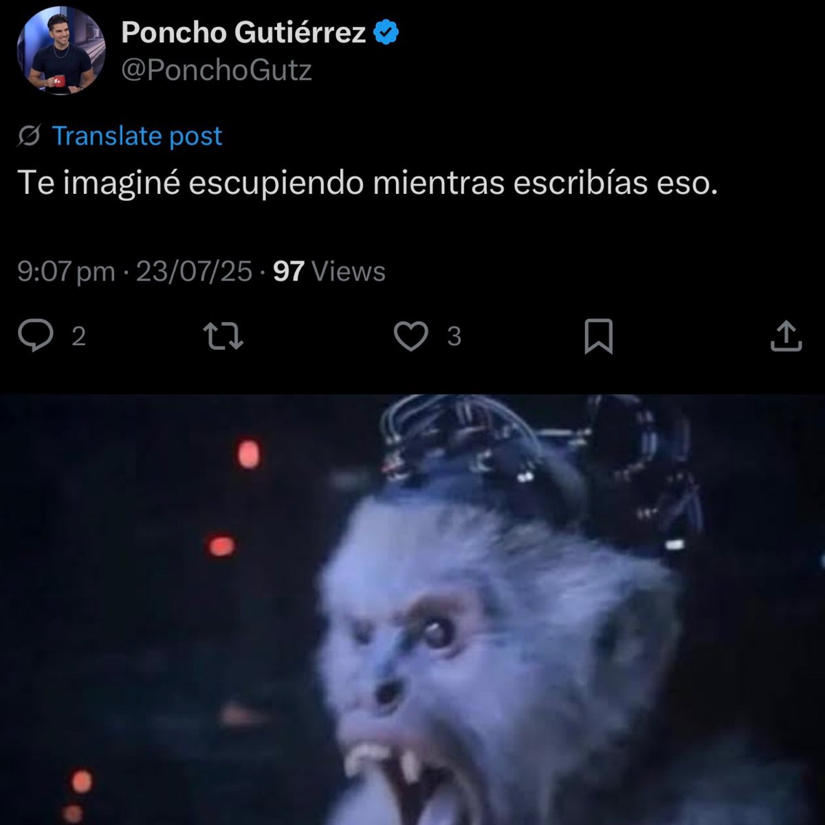 GjordaRe's tweet photo. Si yo también ya vi la de Superman y sales muy guapo #HateMonkey https://t.co/ugzVV9UPQt