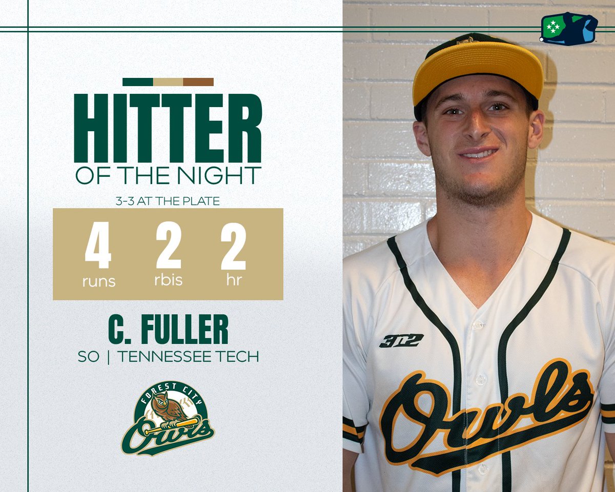 CPLBaseball's tweet image. Our standouts of the night 📊
Kerry Herndon-Brown from the @AsheboroCPL and @MDCSHARKS, and @CadeFuller4 from the @ForestCityOwls and @TNTech_Baseball
#TheFutureIsNow