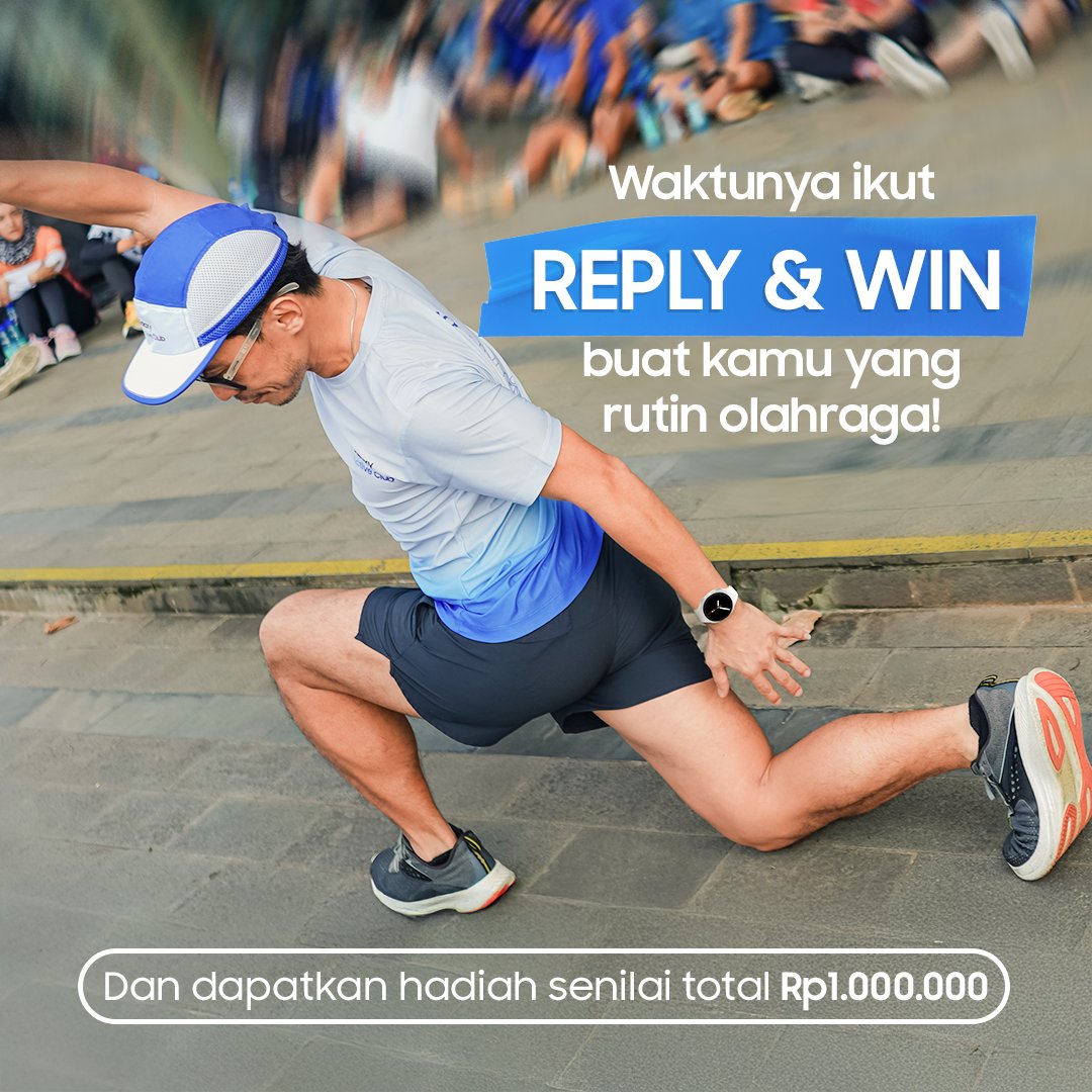 samsungID's tweet image. Mau dapatkan hadiah senilai total Rp1.000.000? Saatnya ikut REPLY & WIN bareng #GalaxyActiveClub 💪
Kamu punya cabang olahraga favorit? Yuk reply sebanyak-banyaknya buat menangkan hadiahnya!
Langsung ikutan dan jangan sampai ketinggalan #GoActivewithGAC