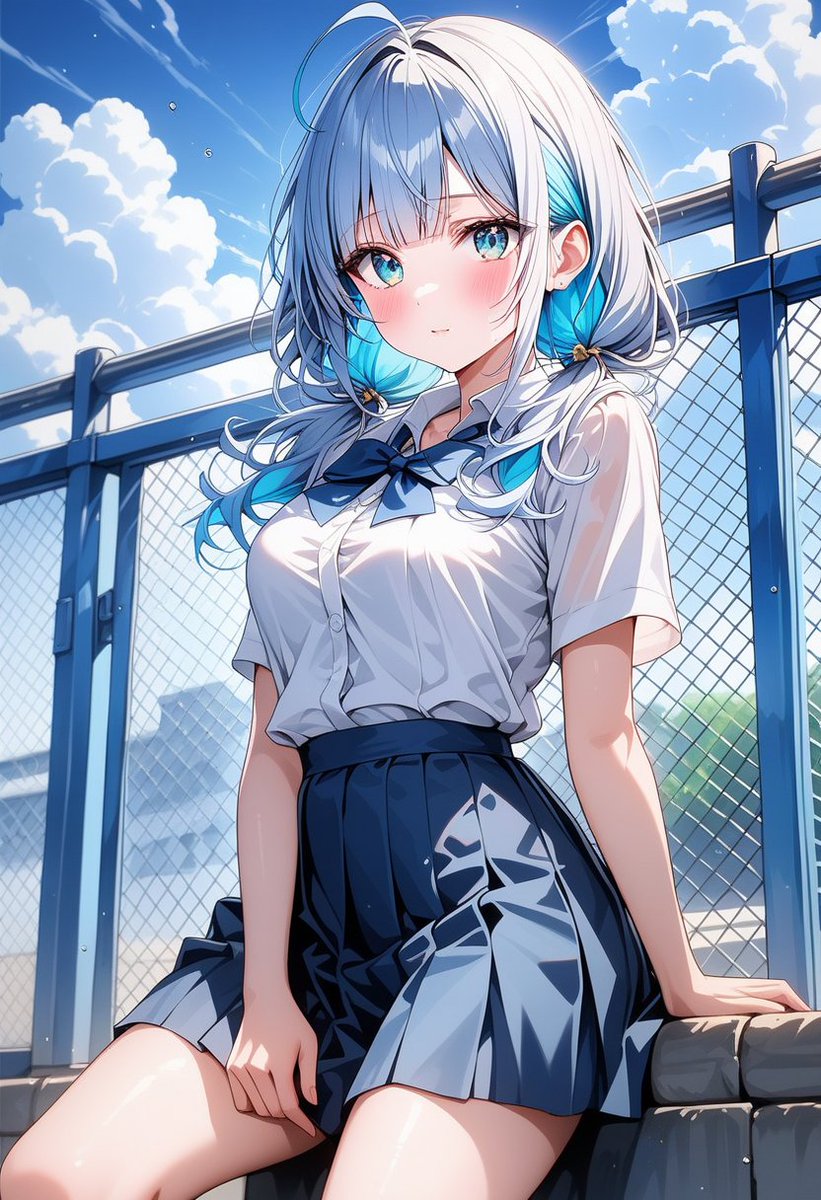 shirako1218AI's tweet image. 夏休みかぁ…。バイトしようかな…。
 #うちの子  #青華
 #DaysAI   #AIイラスト