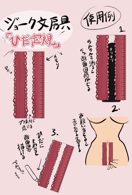 エロ文房具案「～ひだ定規～」