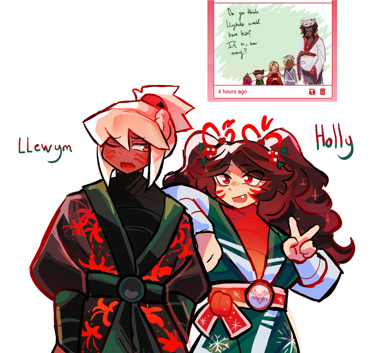 Yhwcomeback's tweet image. anon your drawing is so cuteee, I do have Lloykita fanchildren!
but I don't usually talk about them because it makes me cringe LOL, and it's more of a self-indulgent art thing. I did talk about them on tumblr ages ago tho