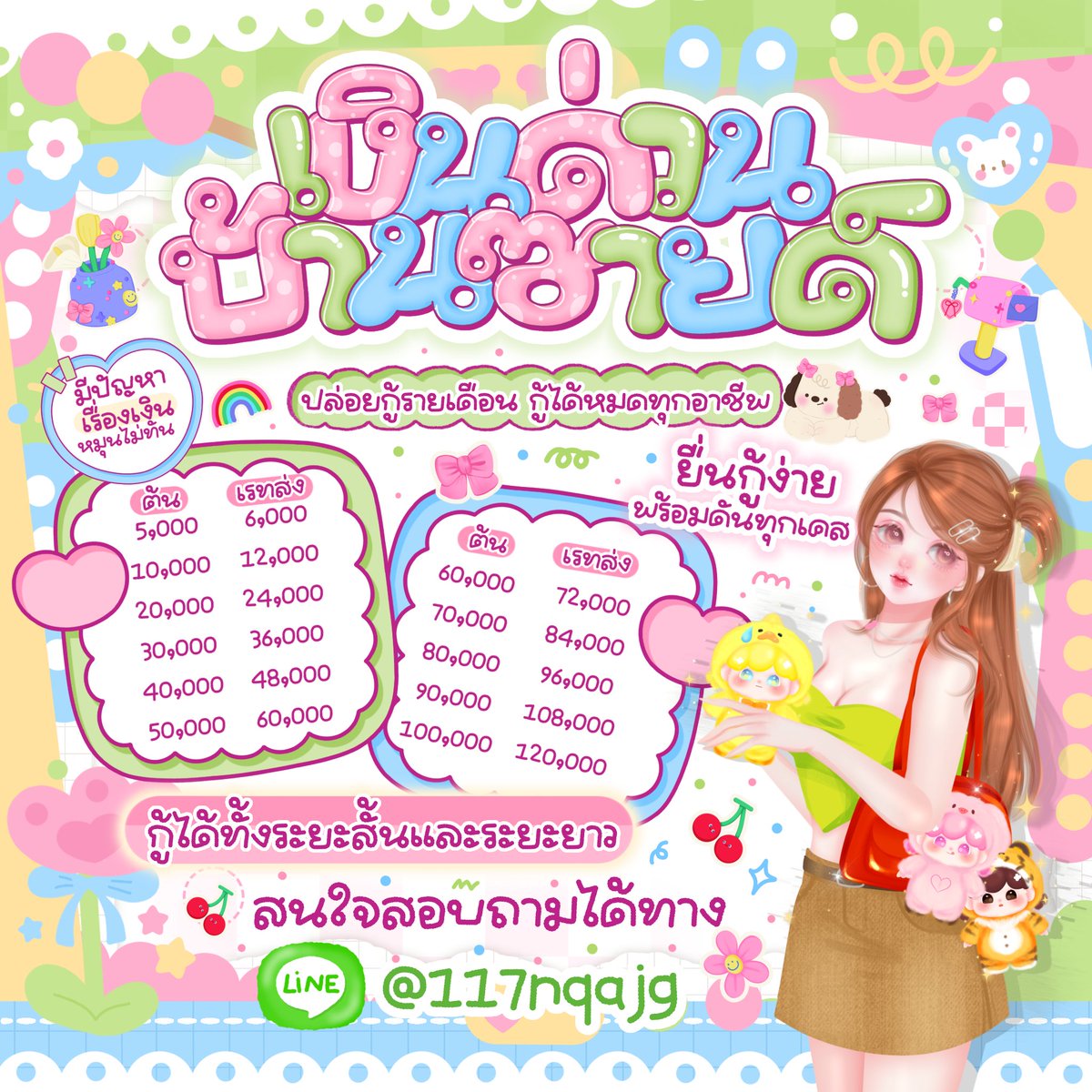 non_gsad's tweet image. อยากสร้างเครดิตให้ตัวเอง ทางนี้เลย🌼₎
🪄ปล่อยกู้ เงินหมุนเงินทุน ต่อยอดธุรกิจ🦒
✅นร/นศ รับทุกจังหวัด กู้ได้ทุกอาชีพ🧁
🌈🎀ส่งเอกสารครบ รับยอดทันที📝

📢สจ.จิ้ม𝐥𝐢𝐧𝐤หน้า𝐁𝐢𝐨ค๊า💌
#ปล่อยกู้รายเดือน #ปล่อยกู้ #เงินกู้ #กู้เงิน #กู้เงินรายเดือน #กู้เงินออนไลน์ #กู้เงินนักศึกษา