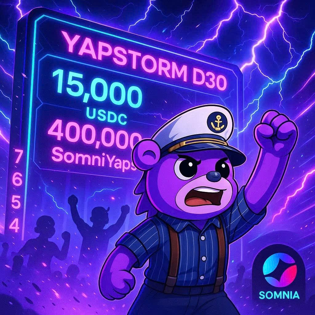 D30 July YAPSTORM – The reward storm has exploded! ⚡

- 15,000 USDC and 400,000 SomniYaps are waiting for the worthy to unlock the treasure chest.
- The leaderboard is heating up – this is the moment for your name to shine! 🔥
- Still standing aside? This could be your