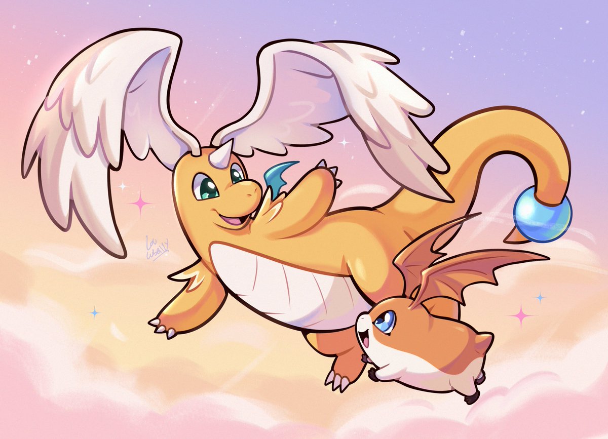 LouLubally's tweet image. patamon and mega dragonite 💛
#PokemonLegendsZA #digimonfanart