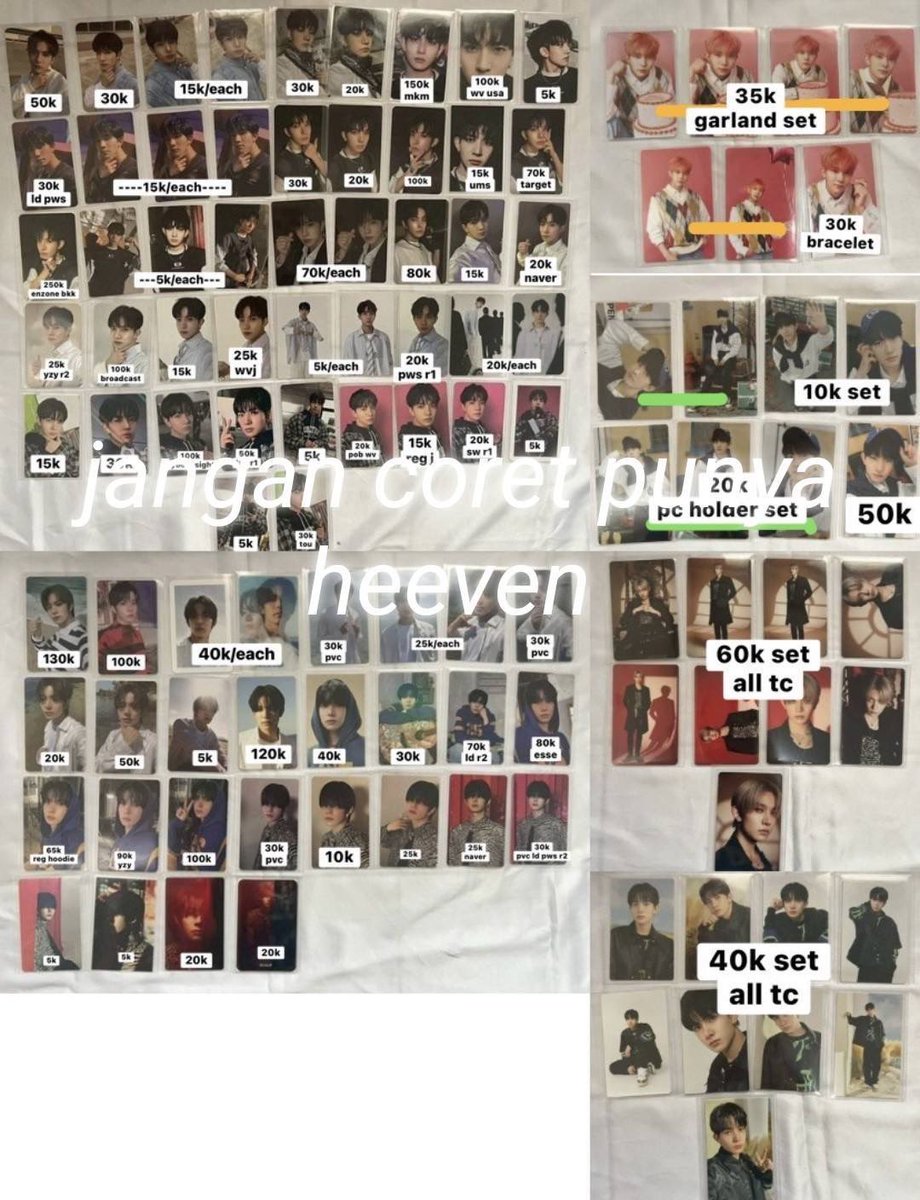 #ensell (harga jangan di jadikan patokan) 

hi engenes! heeven mau war photocard heeseung full dari debut!! karena ini harus habis semua, harga jangan di jadikan patokan yaa ^___^

line.me/R/ti/g/wXSH2FG…