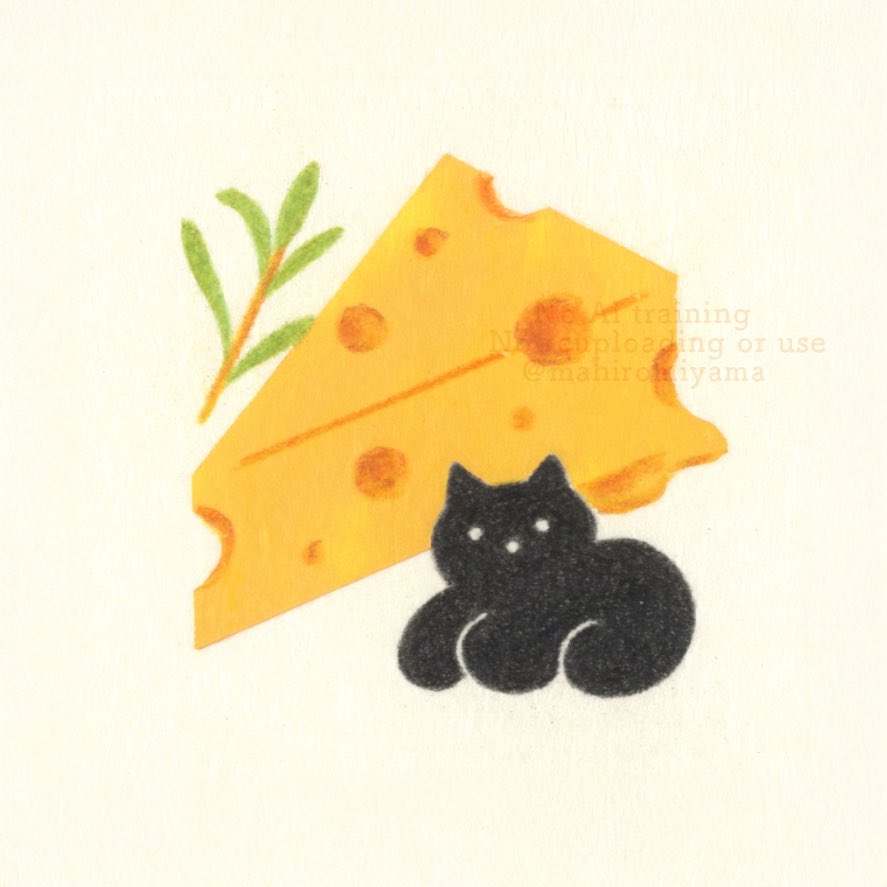 mahiromiyama's tweet image. 🐈‍⬛🐾🧀💛
#SUZURI  #コミッション