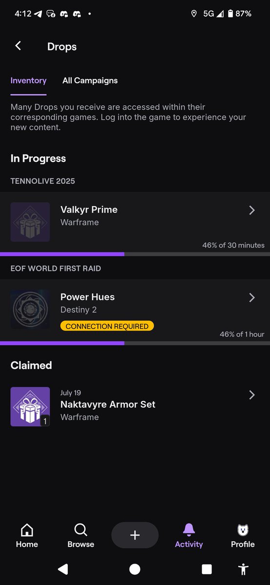 So #Warframe devs might have screwed me over some #TennoCon drops. Reached out to support and my ticket was marked "Solved" but no Naktavyre armor (though I met the requirements) and no Valkyr Prime (stream cut short and I couldn't meet the requirements). 

A bit angry rn