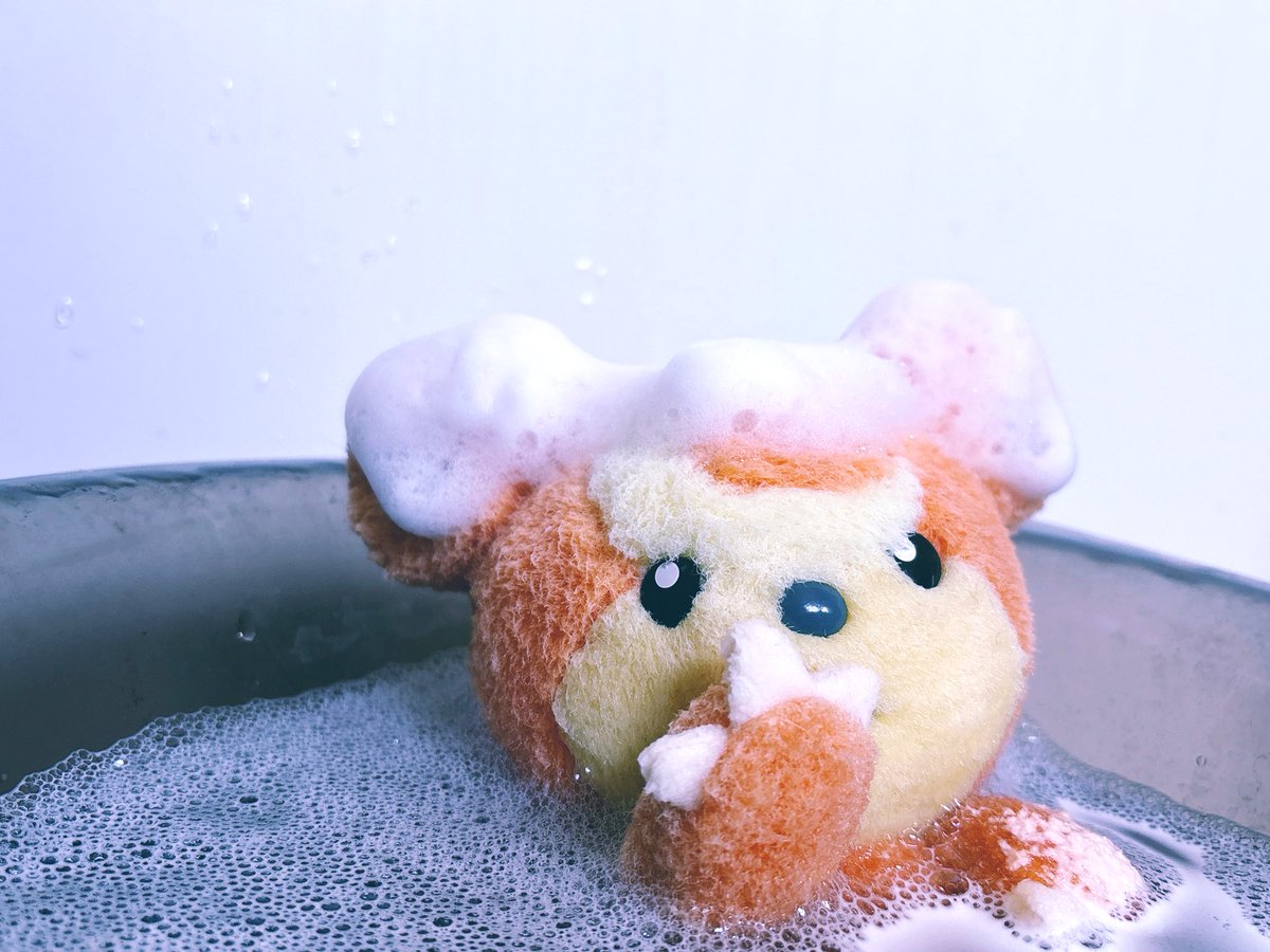 urinuinui's tweet image. 他のヒメグマちゃんたちと比べて薄汚れてたうちの子(😌…)、やっとお風呂に入れてもらったね🫧🧸🫧