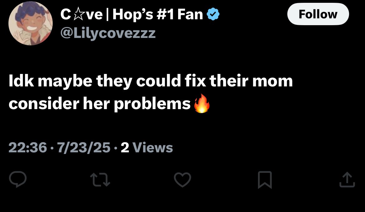 ok <a href="/Lilycovezzz/">C☆ve | Hop’s #1 Fan</a> i was blocked but i was gonna say this to respond to this tweet below 

hey maybe you know you could fix your boyfriends problems 
you know since you think somebody can change someone else’s problems so easily