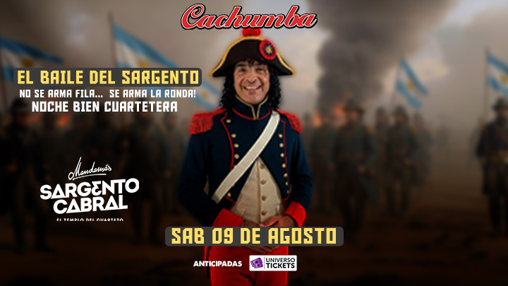 💥 Sábado 09 de Agosto, todos marchamos al Sargento Cabral.
🎤 Noche bien cuartetera, con más clásicos y licencia autorizada.
📍 Mandamás – Sargento Cabral, el templo del cuarteto.
🎟️ Conseguí tu anticipada ahora por Universo Tickets LINK: universotickets.com/landing/13981-…