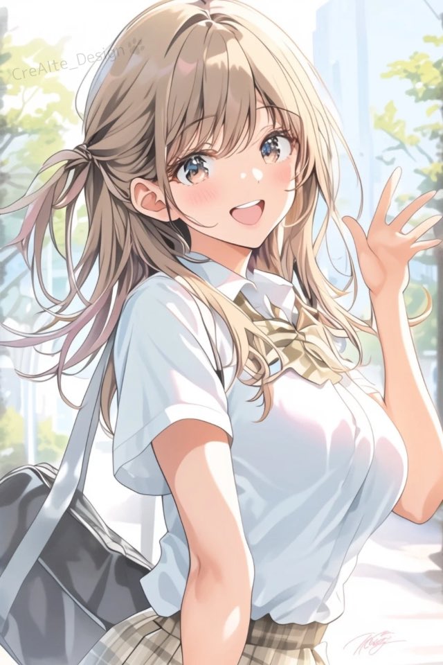 CreAIte_Design's tweet image. おはようございます✨
朝から暑い💦

無理せず休憩をしっかりとってくださいね
今日もよろしくお願いします🤗

 #AIイラスト 
 #過去画