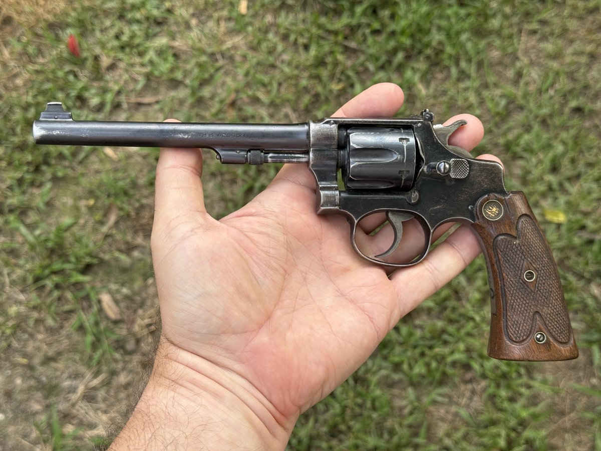 Michael Helms (@firearmshistory) on Twitter photo In 1911, California gun dealer Phil Bekeart had a game-changing idea. Take <a href="/Smith_WessonInc/">Smith & Wesson Inc.</a>'s .32 revolver → chamber it in .22 LR → add target sights = INSTANT SUCCESS 🎯 The .22/32 Heavy Frame Target was born, and today's Models 317, 63, and 43C still carry that legacy. In 1911, California gun dealer Phil Bekeart had a game-changing idea. Take <a href="/Smith_WessonInc/">Smith & Wesson Inc.</a>'s .32 revolver → chamber it in .22 LR → add target sights = INSTANT SUCCESS 🎯 The .22/32 Heavy Frame Target was born, and today's Models 317, 63, and 43C still carry that legacy.