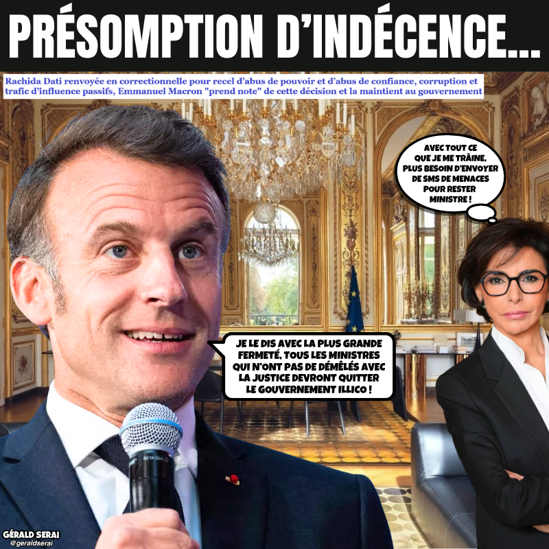 GeraldSerai's tweet photo. Son process en cas de procès…

----------
#bfn #breakingfakenews #humour #meme #actualite #Macron #rachidadati #procès #correctionnelle #CORRUPTION  #maintien #ministre #gouvernement 

Impertinemment vôtre ! 😜🔔 https://t.co/guR3uKUSuJ