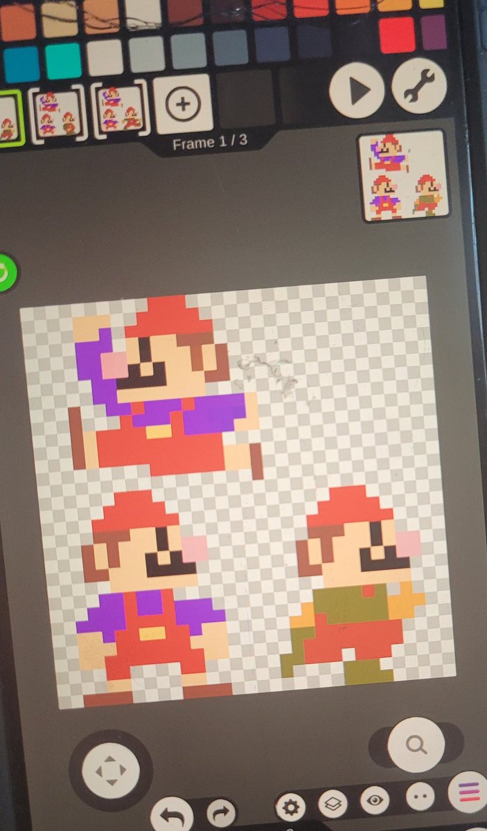 GoldyBer's tweet image. I found my old phone that also had pixel studio in it, what fucking mario ripoff is this suppose to be from