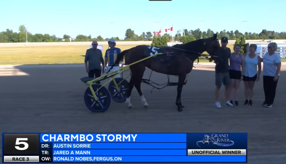 SugarDoyle's tweet image. CHARMBO STORMY goes downtown in 1:52 flat to win the Preferred 2, at The River, with Austin Sorrie aboard for trainer Jared Mann.