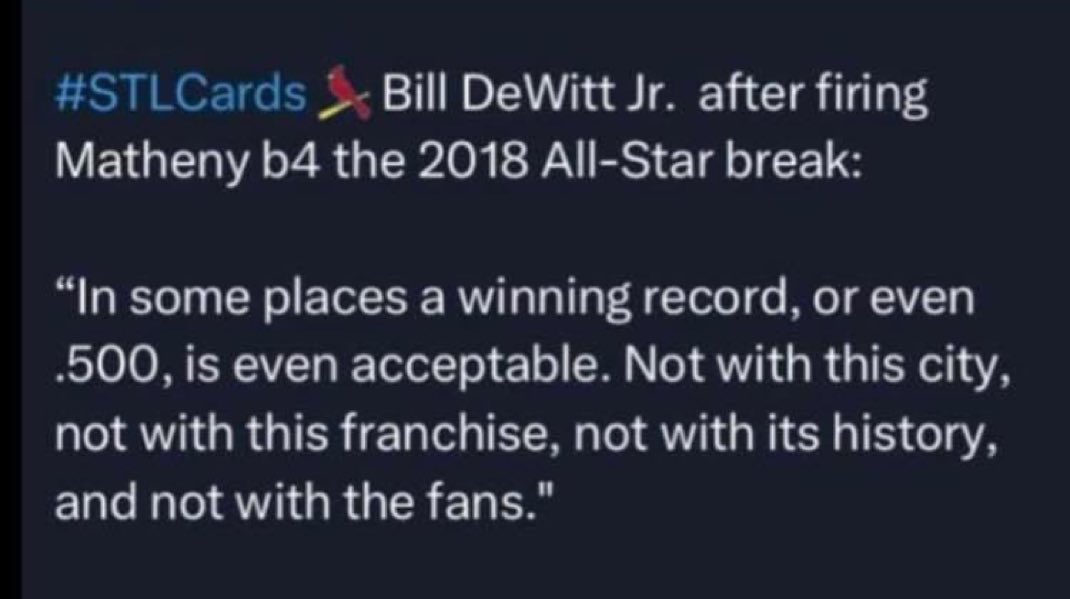 Mac (@stlmac_) on Twitter photo Hey <a href="/Cardinals/">St. Louis Cardinals</a> remember that we used to have standards? #stlcards #forthelou Hey <a href="/Cardinals/">St. Louis Cardinals</a> remember that we used to have standards? #stlcards #forthelou