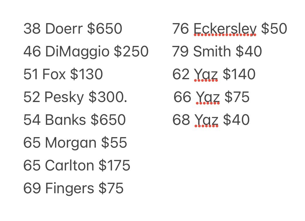 <a href="/CardsStory/">Cards With A Story</a> Some centered HOF rookies and others. Offers considered.