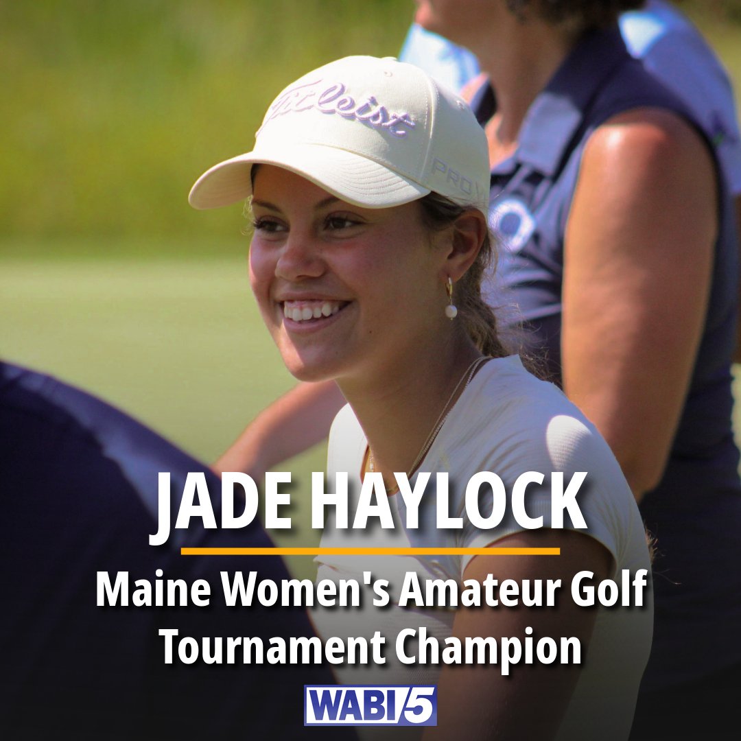 WABI_TV5's tweet image. After a 7-birdie performance on Wednesday, Jade Haylock has been crowned champion of the 2025 Maine Women’s Amateur Golf Tournament.