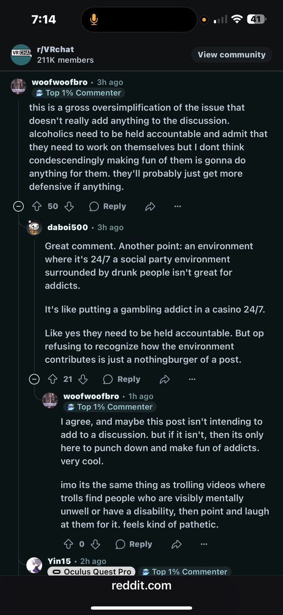 eyeziiick's tweet image. First they listed my vid as nsfw now completely just took it down because most people disagreed with me 😭
holy f**king echo chamber of people that can’t use their brain and take responsibility for themselves 💀 apparently vrchat devs are responsible for players addiction to…