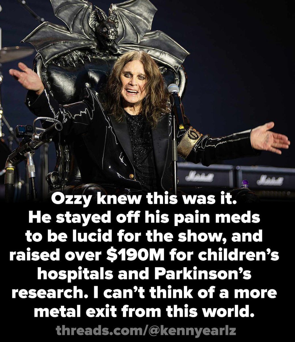 Ozzy will always be a legend.