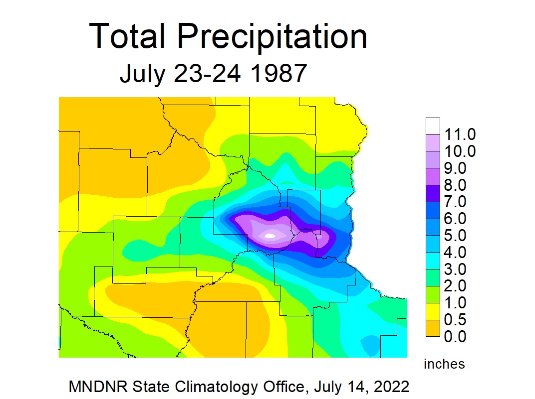 MarcTwinCities's tweet image. 38 years ago today the Twin Cities experienced the "Superstorm". This storm dropped 10 inches of rain across parts of the metro and led to the most significant flash flooding ever observed in the area. 2 people were killed