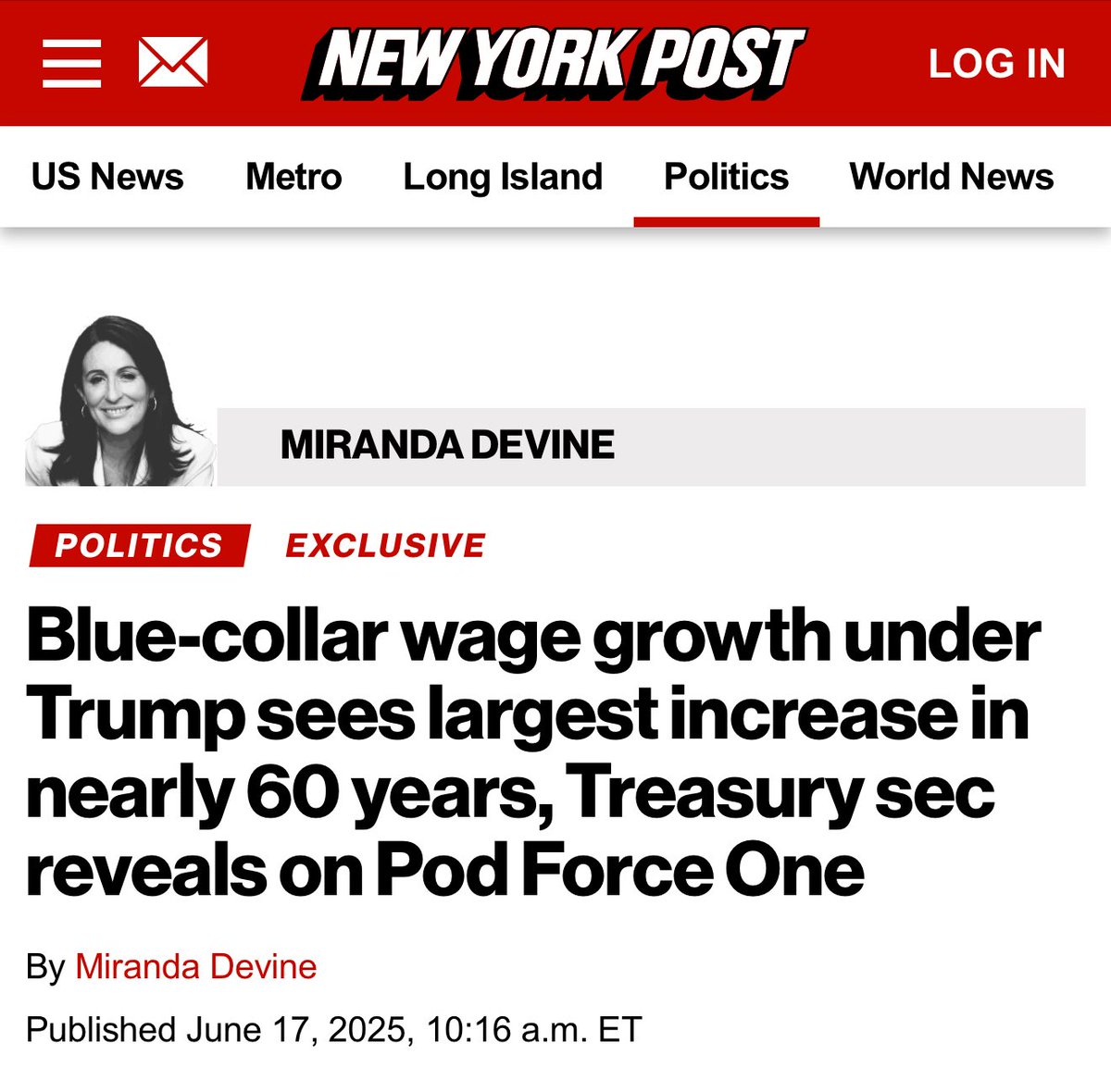 Mark Quann (@markjquann) on Twitter photo NY Post: Largest Wage Growth in 60 Years! WOW 🤯 NY Post: Largest Wage Growth in 60 Years! WOW 🤯