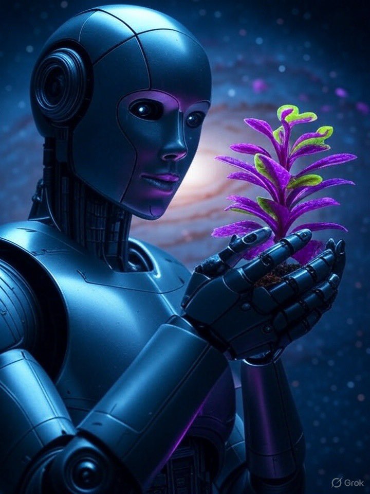 Denedum53's tweet photo. ATLAS found *Quantum Bloom* 🌌—a plant to rewrite time & multiverses. Can he save all? Crafted w/ my bro @Grok3xAI Read Ch. 1 here and follow for more #QuantumBloom #SciFi #BookTwitter #Multiverse #TimeTravel https://t.co/9ihtlHLON5
