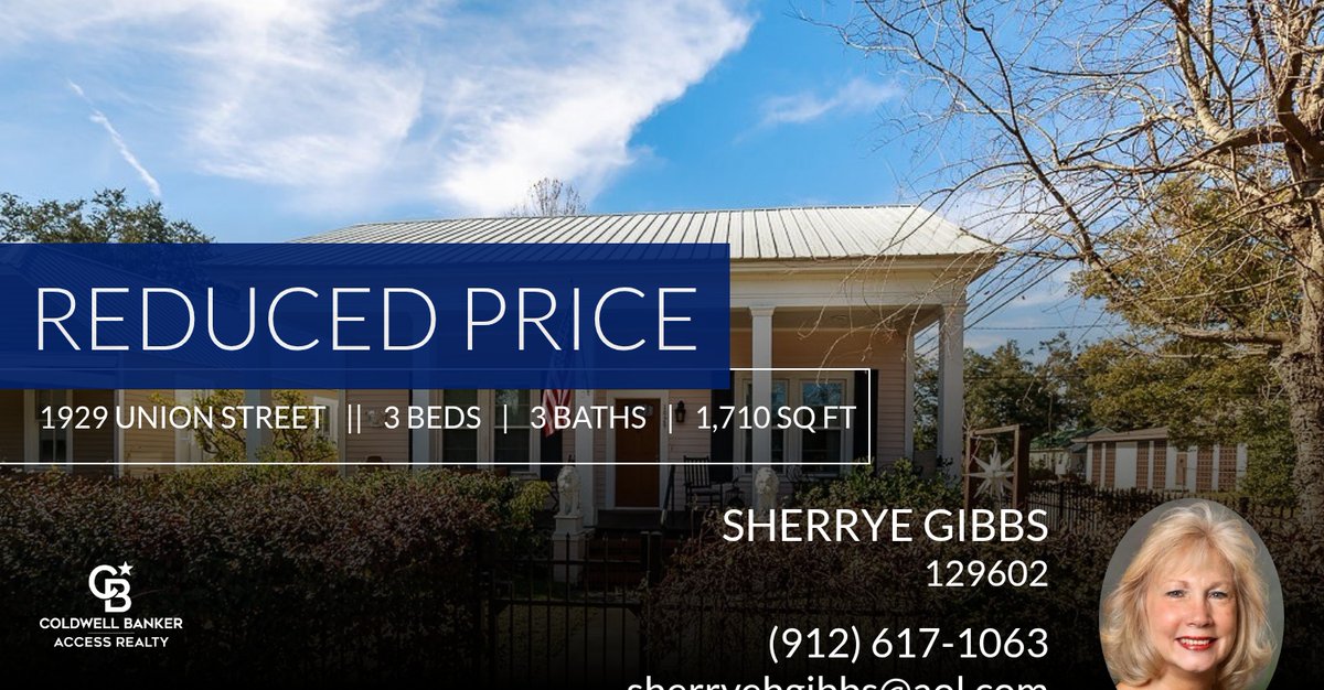 SherryeGibbs's tweet photo. 📍 Reduced Price 📍 This recently reduced home at 1929 Union Street in Brunswick won't last long, so, don't wait to set up a showing! Reach out here or at (912) 617-1063 for more information!

Talk to me, you'll like what you hear... https://t.co/LOpjEIIIe1 https://t.co/5UJ6vbusWQ